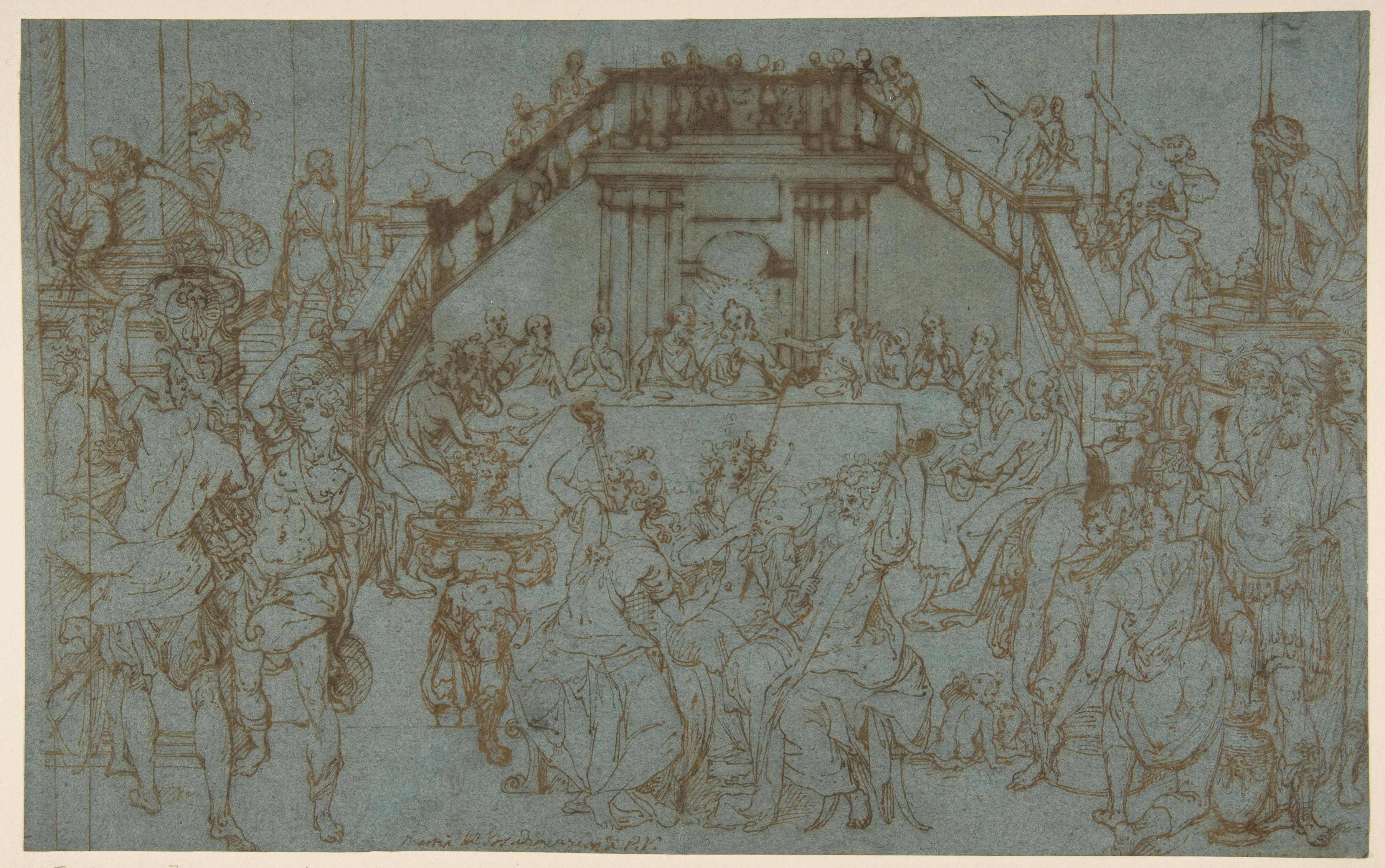 The Wedding Feast at Cana; Traditionally attributed to Maerten de Vos (Netherlandish, Antwerp 1532–1603 Antwerp)